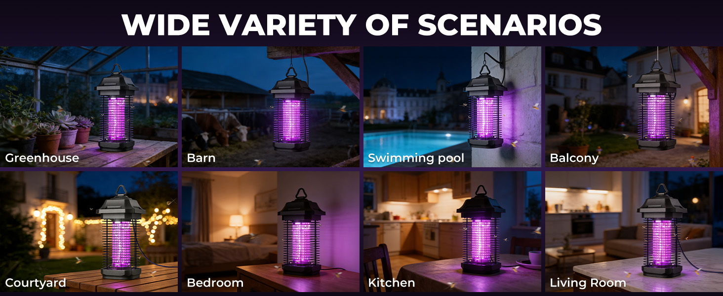 Outdoor Uses and Indoor Uses bug zapper lamp