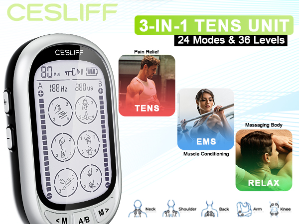 estimulador muscular tens unit muscle stimulator shoulder pain relief ten massager 