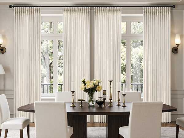 pleated curtains 4 panels