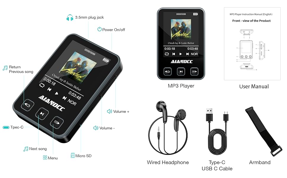 mp3 player mp3 player with bluetooth mp3 music player mp3 player for kids bluetooth mp3 player
