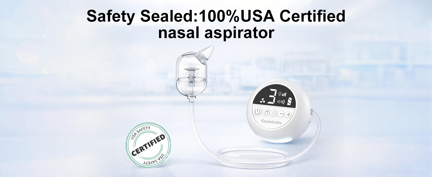 Certified nasal aspirator with sealed design