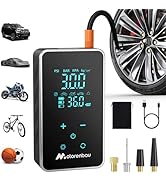 Tire Inflator Portable Air Compressor, 150PSI Cordless Air Pump for Car Tire, 3X Faster Auto Tire...