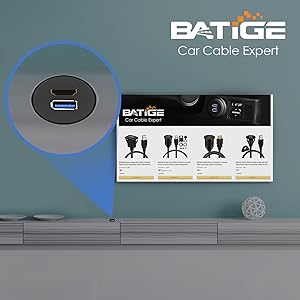 BATIGE - USB 3.0 &amp;amp; HDMI CAR MOUNT FLUSH CABLE scenes