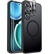 Ezanmull for Samsung Galaxy S24 FE Case Magnetic Shockproof, [Fit for MagSafe] [Glass Screen Prot...