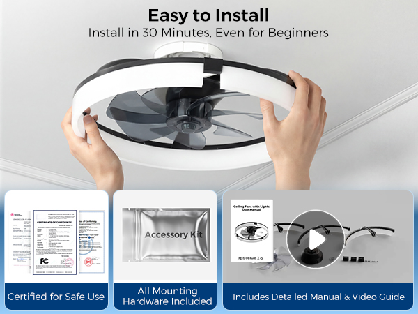 low profile ceiling fan