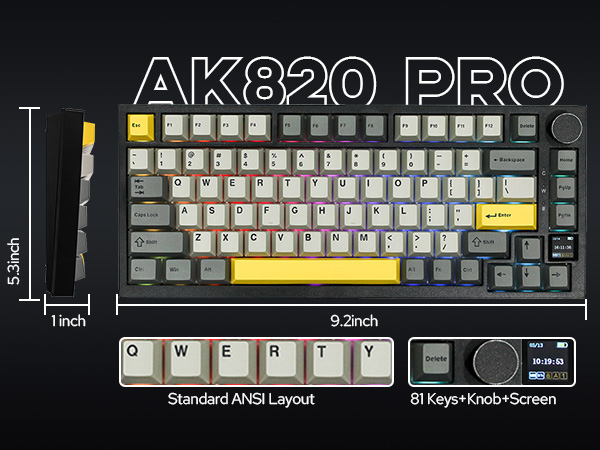 AK820 PRO wireless gaming keyboard