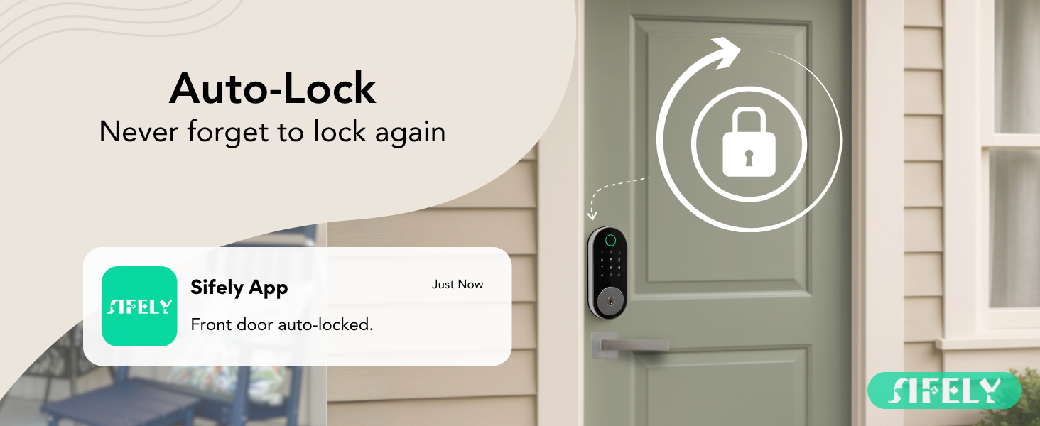 Sifely O front door lock behind you
