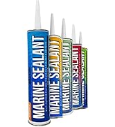 Marine Sealant and Adhesive, Waterproof Marine Grade Caulk, High Temp Water Sealant for Boat, Aut...