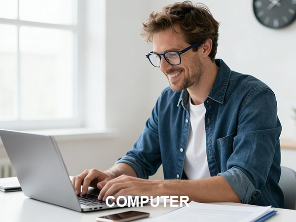 Computer working