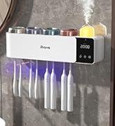 Toothbrush Sanitizer and Holder – UV &amp; Heated Drying, Wall-Mounted Toothbrush Holders