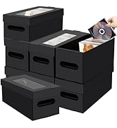 AOBOPLE CD Storage Boxes,8 Pack CD Case Storage,Cardboard CD Case Holder with Lid,Holds 30 CDs in...