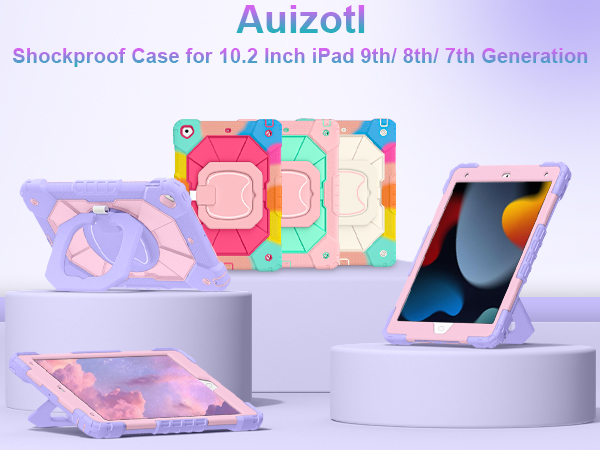 Military Grade Shockproof i Pad 9th/8th/7th Gen Case for Kids