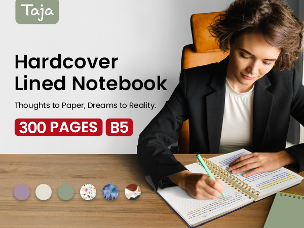 300 pages Lined Spiral Journal Notebook