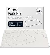 ZIKIBL Stone Bath Mat Diatomaceous Earth Bath Mat Super Absorbent Diatomite Stone Bath Mats for B...