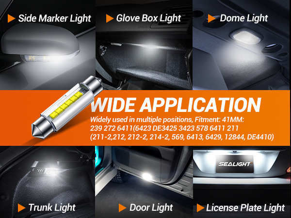 automotive interior lights dome lights floor door license plate lights trunk lights map lights BULB