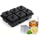 Large Ice Cube Tray with Lid 2inch,Reusable Ice Cube Trays for Freezer,Food-Grade Silicone Ice Tr...