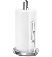 simplehuman Tension Arm Standing Paper Towel Holder, Heavy-Duty, Easy One-Handed Tear, Countertop...