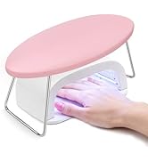 AIKYA Nail Hand Rest - Pink Leather Nail Arm Rest for Nails Tech, Portable Nail Hand Rest Pillow,...