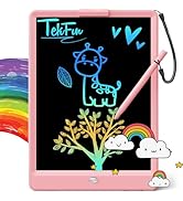 TEKFUN LCD Writing Tablet Doodle Board, 10inch Colorful Drawing Pad for Kids, Mess Free Coloring ...