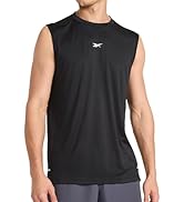 Reebok Apparel Men's Warm-up Solid Muscle Performance Crewneck Tank Top