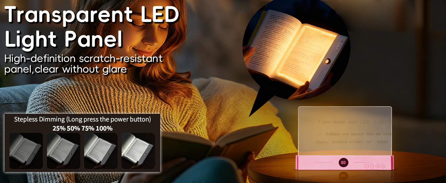LED Clear LED Flat Book Light