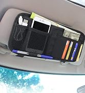 LIVANS Car Sun Visor Organizer, Auto CD Holder Vehicle Sunglass Storage Pouch Interior 4 Credit C...