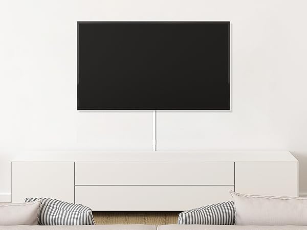 One-Cord Cable Raceway Cable Hider, Paintable Wire Hiders Cable Cover for Wall Mounted TV