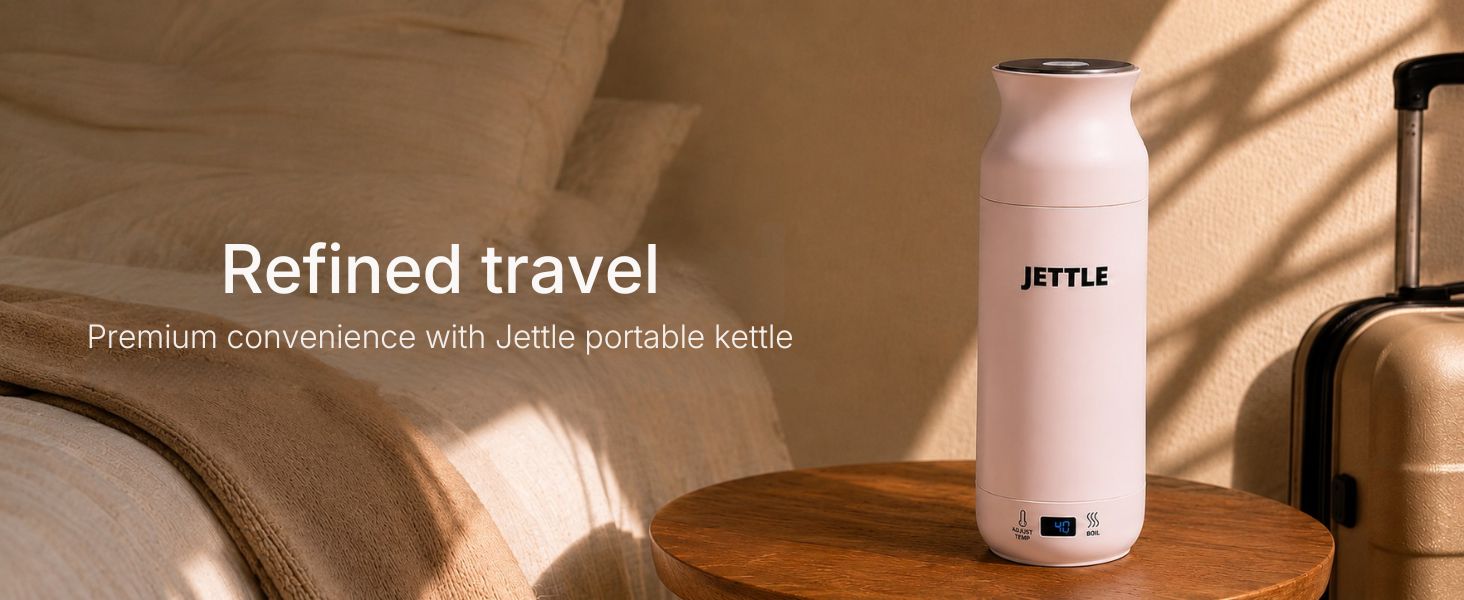 Refined travel: Premium Convenience with Jettle portable kettle