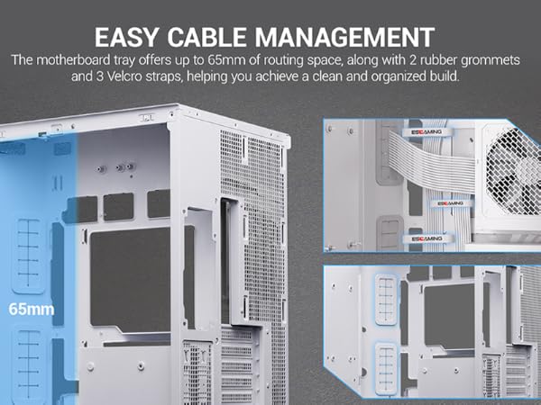 EDGEFLOW ATX PC GAMING CASE WHITE