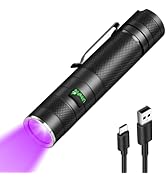 ULTRAFIRE 395nm UV Flashlight 10W - Pet Urine Detection &amp; Resin Curing Light with USB-C, IP54 Wat...