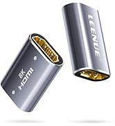 LEENUE HDMI Coupler 8K Female to Female Connector, HDMI 2.1 Aluminum Adapter, Supports 8K@60Hz/4K...