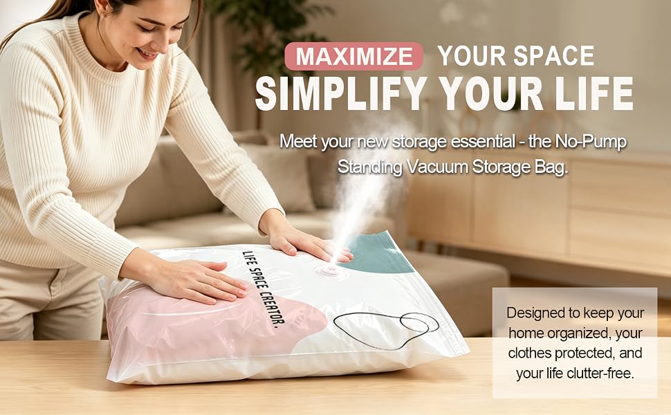 No Pump Vacuum Storage Bags