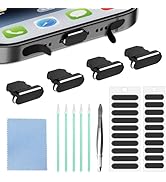 Goweewon 4 Pack iPhone Dust Plug,Aluminum Alloy iPhone Port Plug Lightning Port Plug with Phone S...