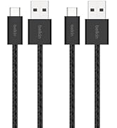 Belkin USB A to USB C Cable 2-Pack, 3.3ft, 15W - Type C Charger, iPhone Charger Cord, Soft, Braid...
