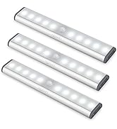 LEPOTEC LED Kitchen Lights Under Cabinet,Wireless Motion Sensor Led Light Rechargeable Cabinet Li...