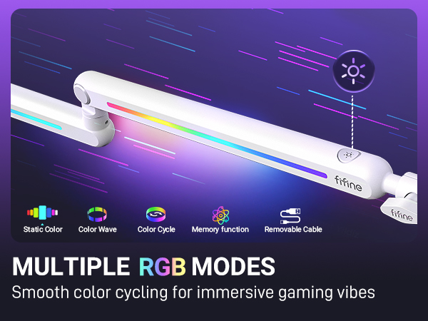 controllable rgb microphone boom arm