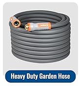 YAMATIC Heavy Duty Garden Hose 5/8 in x 50 ft with Swivel Handle, Super Flexible Water Hose, All-...