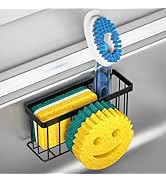 MURLONG Sponge Holder Smiley Face, Sink Caddy for kitchen Sink, Kitchen Organizer Sponge Holder w...