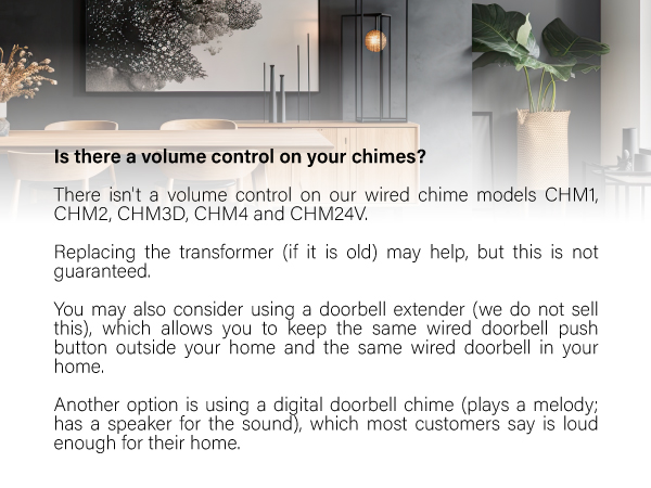 Is there a volume control on your chimes?