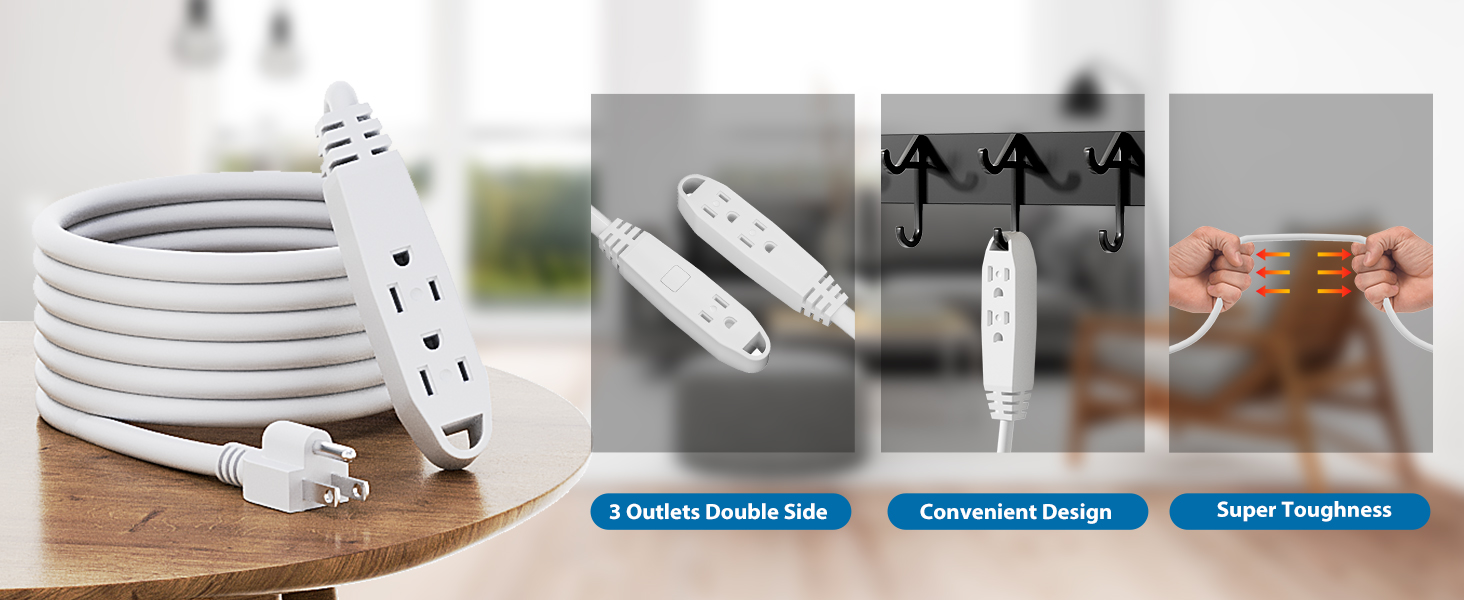 3 Outlet Extension Cord