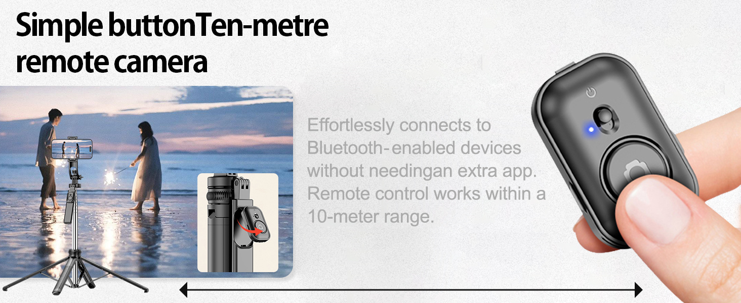 Selfie Stick Tripod, Extendable Tripod for Phone &amp;amp; Selfie Stick with Detachable Phone Holder