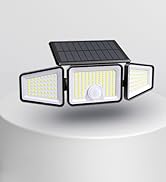 Ensenior Motion Sensor Outdoor Lights, 220 LED IP65 Waterproof Solar Security Light with Remote C...