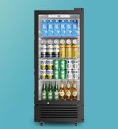EUHOMY 6 Cu.Ft Commercial Refrigerators with Double-Tempered Glass Door, Beverage Refrigerator wi...