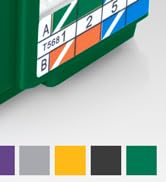 Everest Media Solutions 90° Angled CAT6/5e Keystone Jack in Red - Slim Profile RJ45 Ethernet Conn...