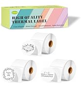 M110 Round Label, [200 Labels/Roll x 3] 50mm Circle Thermal Labels, 1.97 inch Round Label Maker T...
