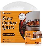 Katbite Crock Pot Liners, Heavy Duty Pop-Up Slow Cooker Liners, 13