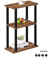 TUTOTAK Small Side Table, Narrow End Table, Bedside Table, Couch Side Table with Wheels for Livin...