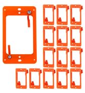 15Pack Low Voltage Mounting Bracket 1 Gang 2 Ring Drywall Cables Pass Through Wall Plate Wallboar...