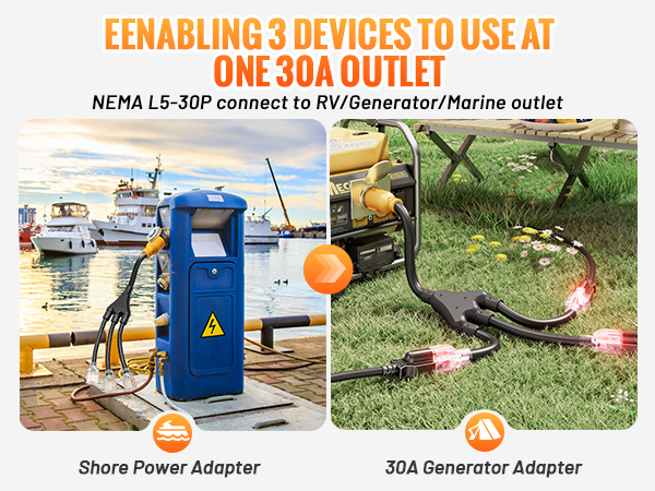 L5-30P TO 5-15/20R PLUG ADAPTERS