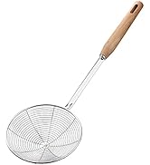 Spider Strainer, Cooking Spider, 5.5 Inch Spider Strainer Skimmer, Strainer with Wood Handle, Fry...